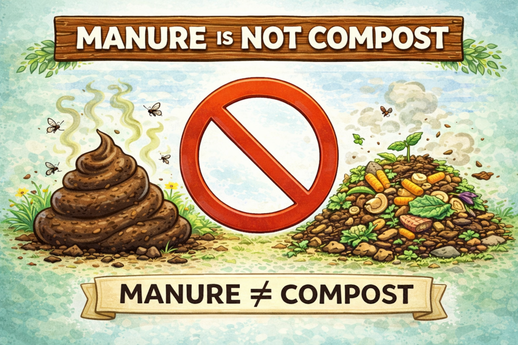 Manure is Not Compost