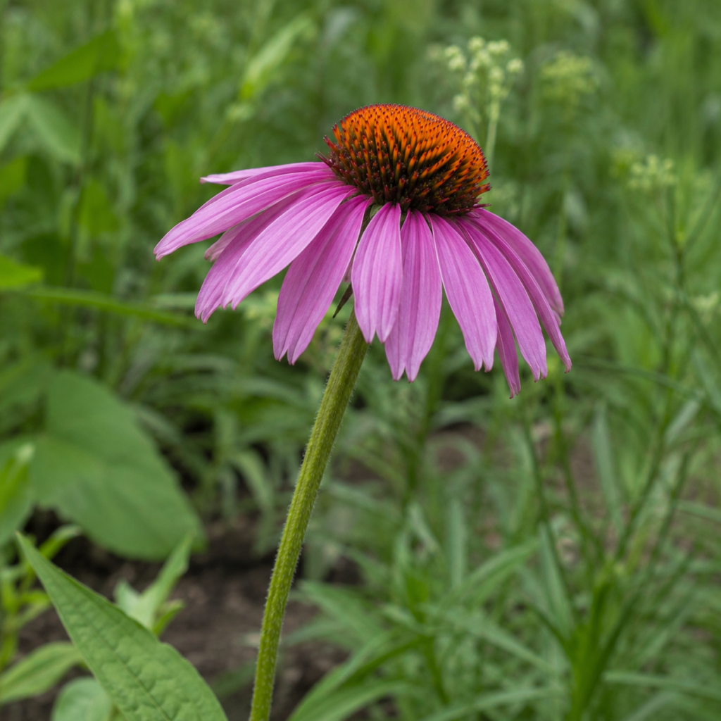 Echinacea Flower Side View
