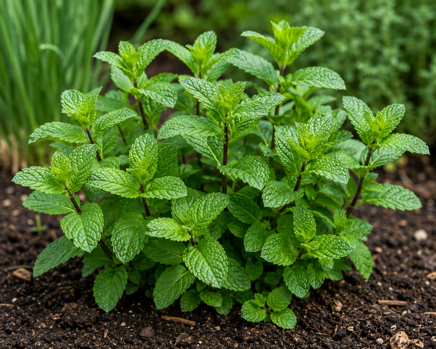 Peppermint in Ground