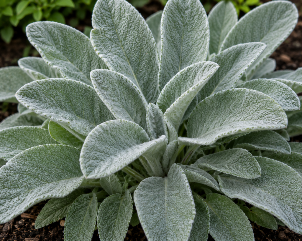 Mature Lamb's Ear Leaves