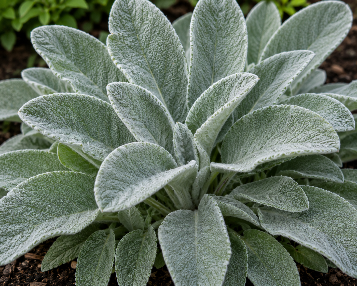 Mature Lamb's Ear Leaves