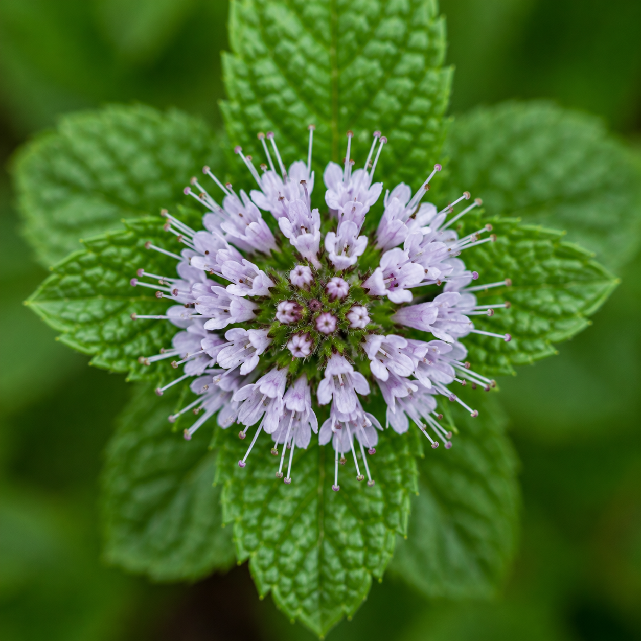 Peppermint Flower Top View