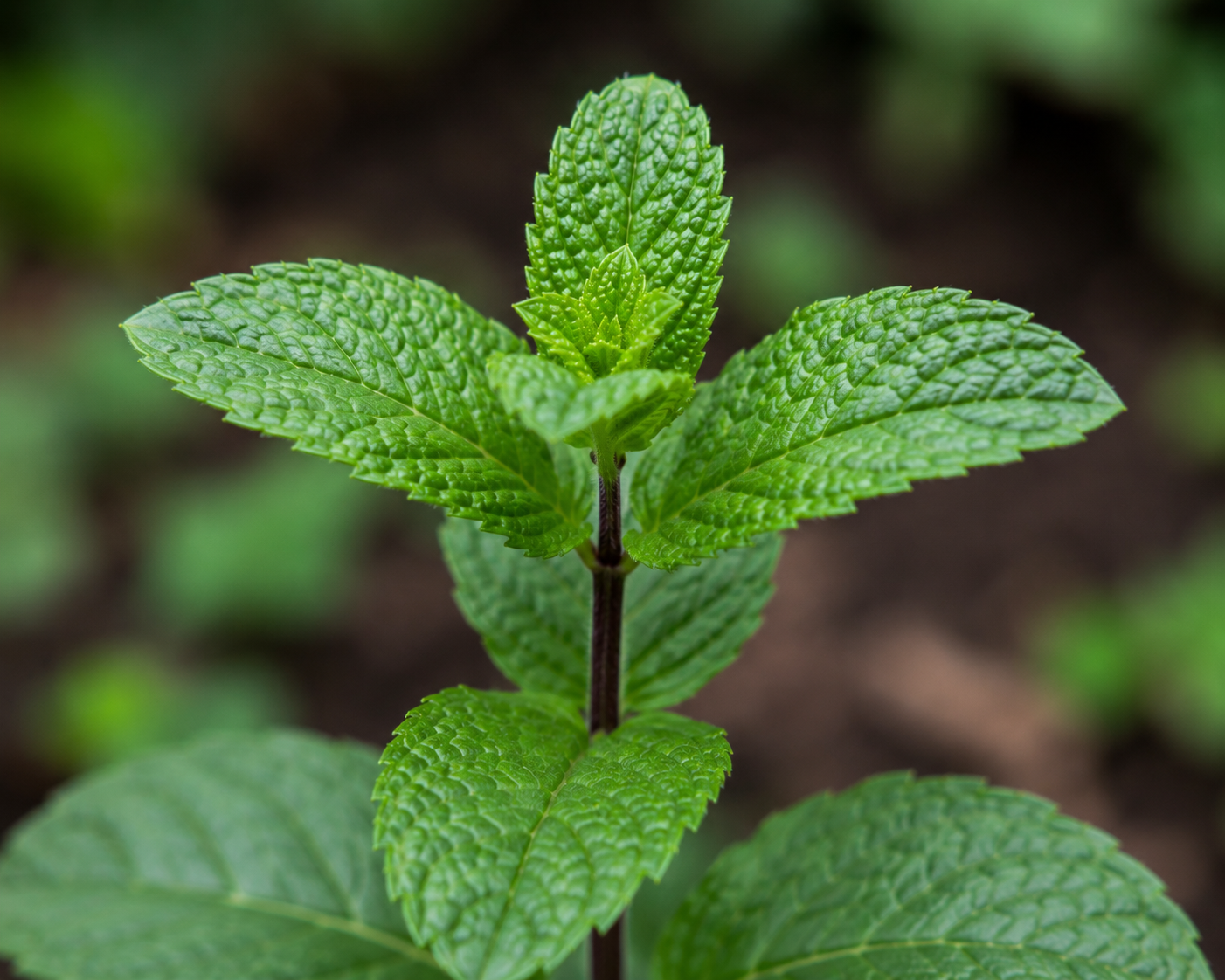Young Peppermint Leaves